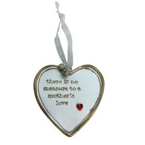 St. Nicholas Square Mother Sentiment‎ Ornament Red Heart Bead Accent Love in Box